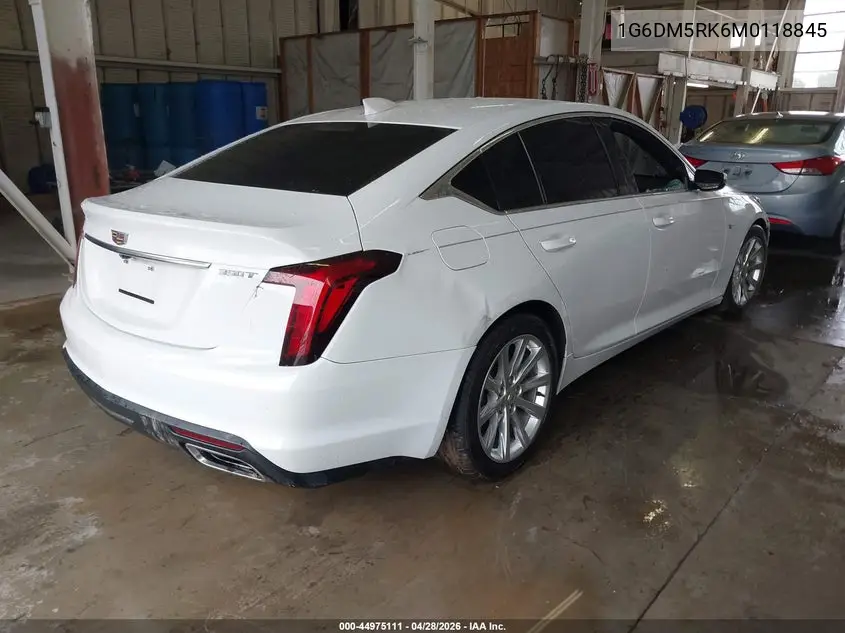 2021 Cadillac Ct5 Luxury VIN: 1G6DM5RK6M0118845 Lot: 44975111