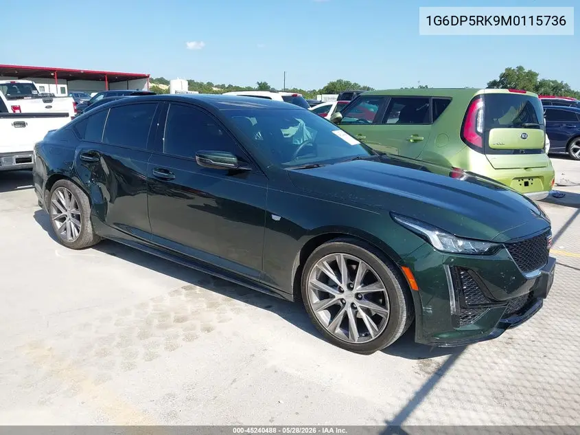2021 Cadillac Ct5 Sport VIN: 1G6DP5RK9M0115736 Lot: 45240488
