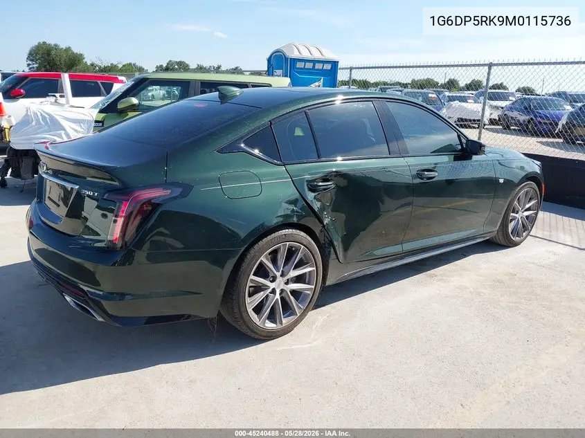 2021 Cadillac Ct5 Sport VIN: 1G6DP5RK9M0115736 Lot: 45240488