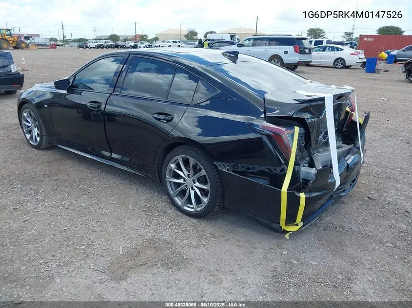2021 Cadillac Ct5 Sport VIN: 1G6DP5RK4M0147526 Lot: 45338066