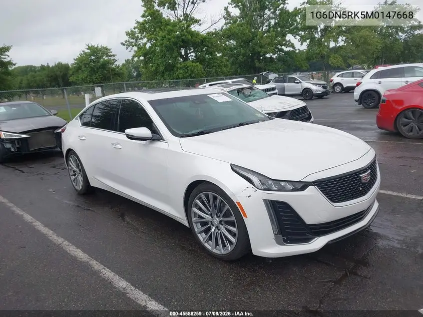 2021 Cadillac Ct5 Premium Luxury VIN: 1G6DN5RK5M0147668 Lot: 45588259