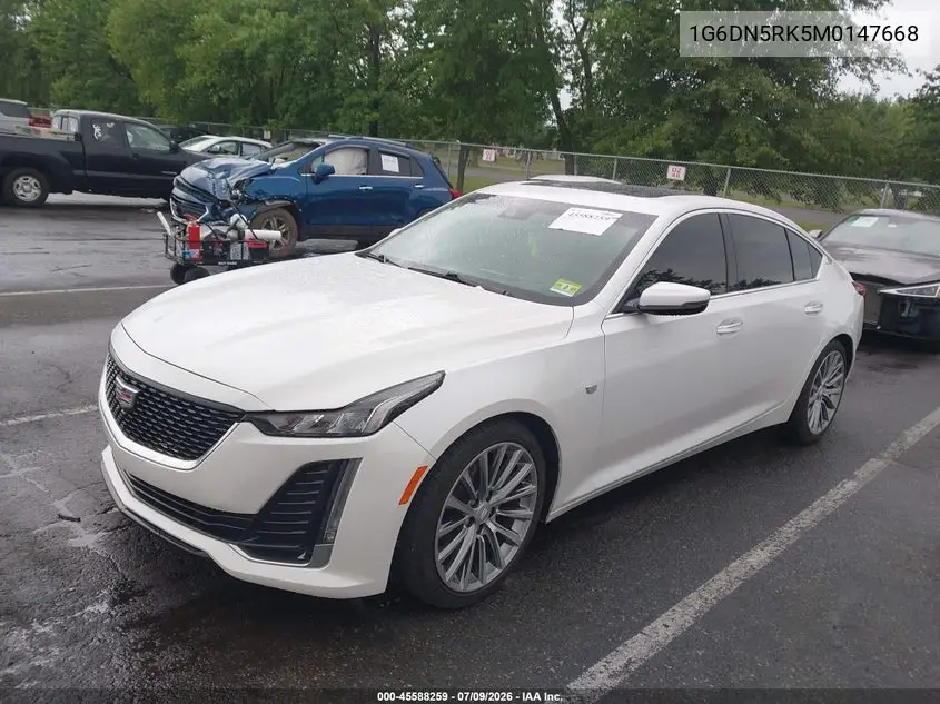 2021 Cadillac Ct5 Premium Luxury VIN: 1G6DN5RK5M0147668 Lot: 45588259