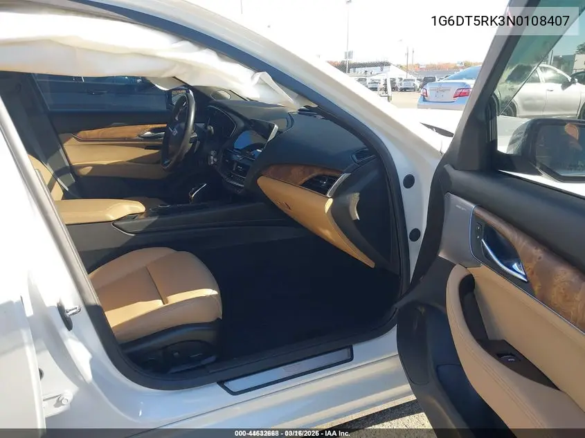 2022 Cadillac Ct5 Premium Luxury VIN: 1G6DT5RK3N0108407 Lot: 44632668