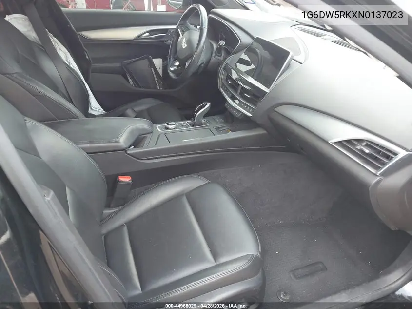 2022 Cadillac Ct5 Luxury VIN: 1G6DW5RKXN0137023 Lot: 44968029
