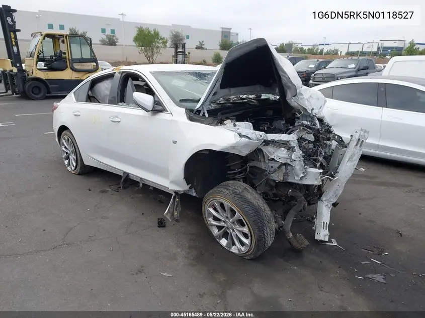 2022 Cadillac Ct5 Premium Luxury VIN: 1G6DN5RK5N0118527 Lot: 45165489