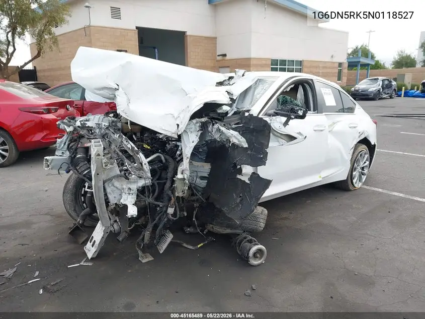 2022 Cadillac Ct5 Premium Luxury VIN: 1G6DN5RK5N0118527 Lot: 45165489