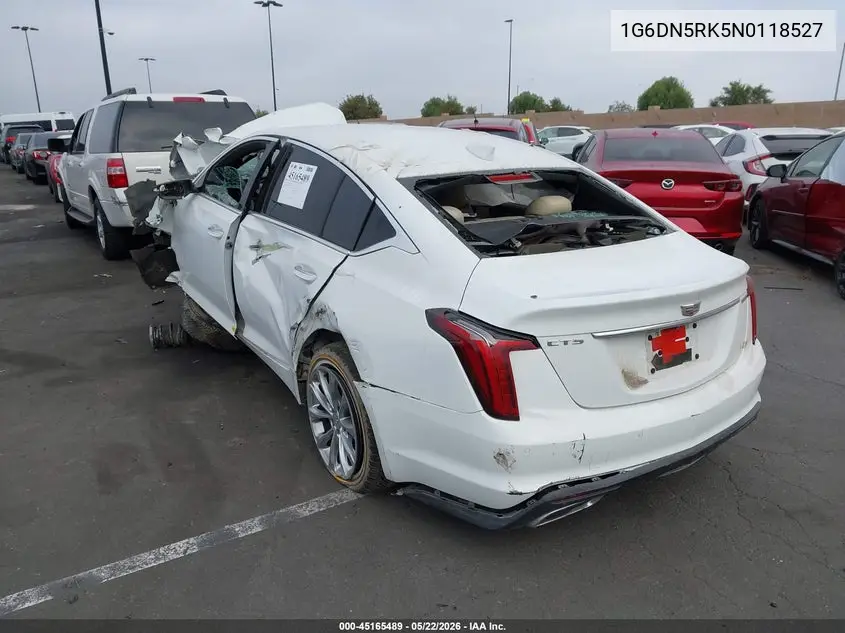 2022 Cadillac Ct5 Premium Luxury VIN: 1G6DN5RK5N0118527 Lot: 45165489