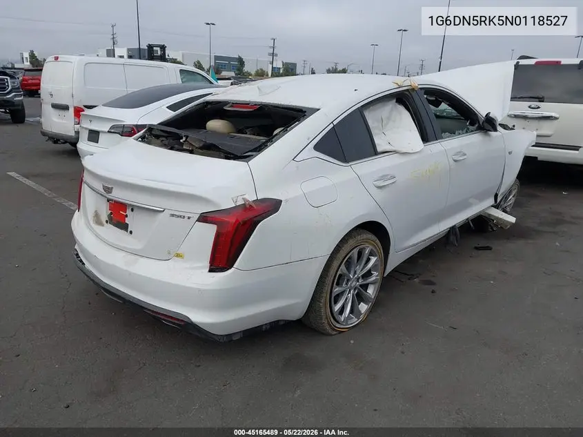 2022 Cadillac Ct5 Premium Luxury VIN: 1G6DN5RK5N0118527 Lot: 45165489