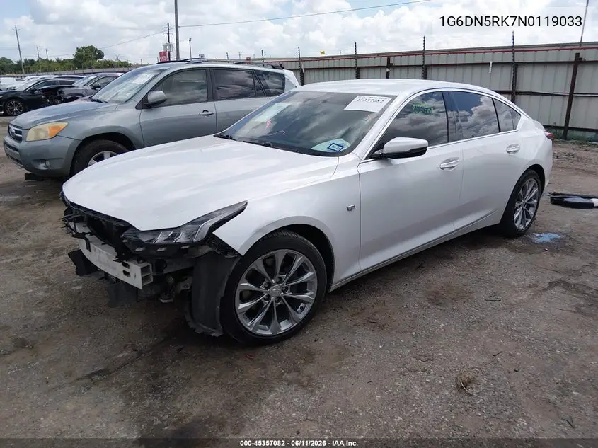 2022 Cadillac Ct5 Premium Luxury VIN: 1G6DN5RK7N0119033 Lot: 45357082