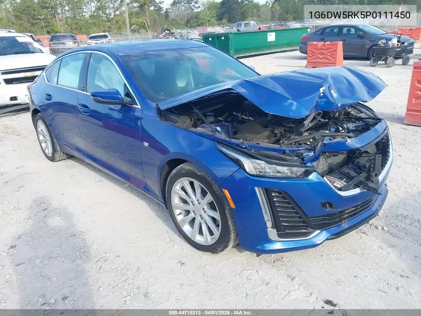 2023 Cadillac Ct5 Luxury VIN: 1G6DW5RK5P0111450 Lot: 44715313