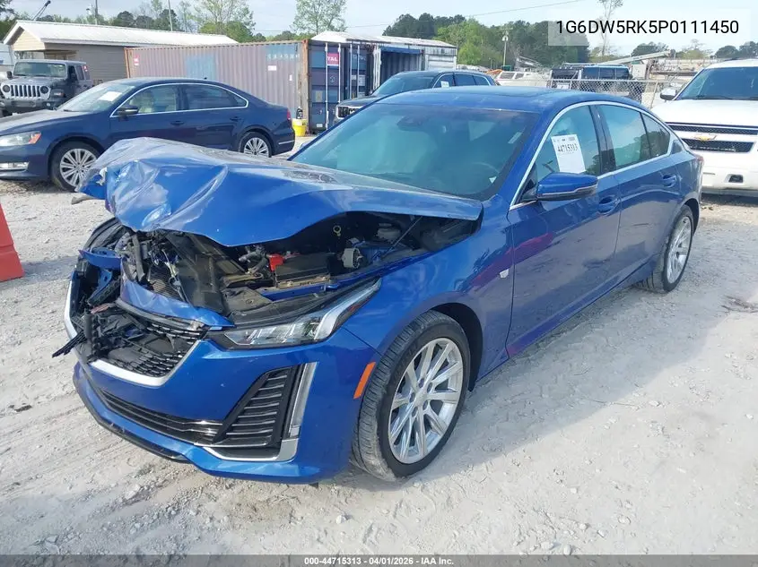 2023 Cadillac Ct5 Luxury VIN: 1G6DW5RK5P0111450 Lot: 44715313