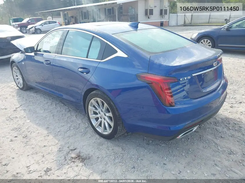 2023 Cadillac Ct5 Luxury VIN: 1G6DW5RK5P0111450 Lot: 44715313