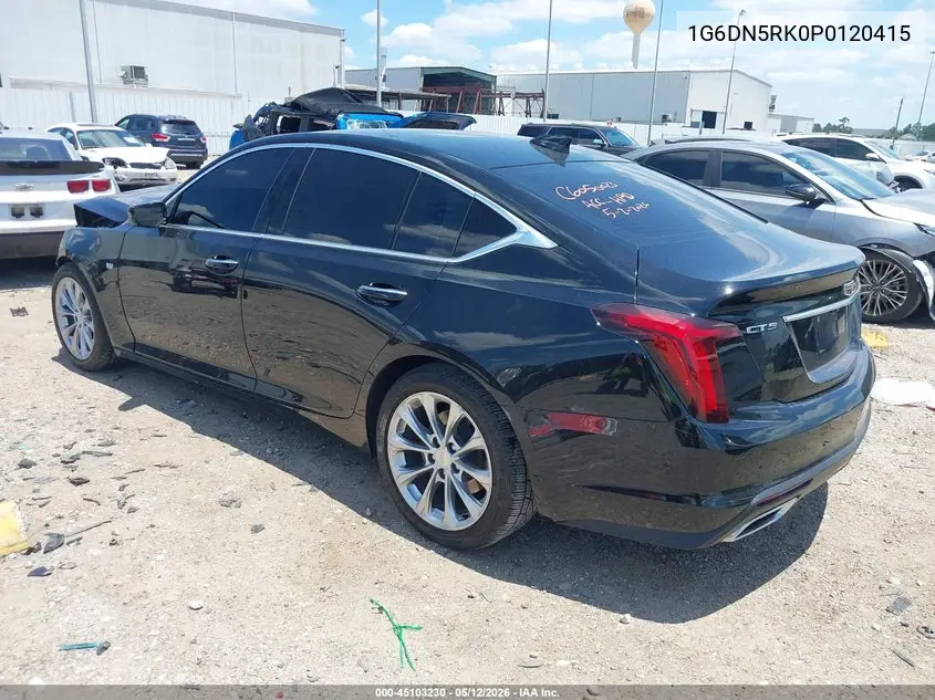 2023 Cadillac Ct5 Premium Luxury VIN: 1G6DN5RK0P0120415 Lot: 45103230