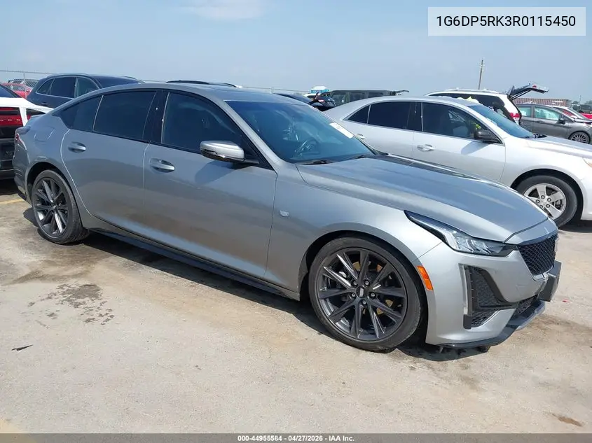 2024 Cadillac Ct5 Sport VIN: 1G6DP5RK3R0115450 Lot: 44955584