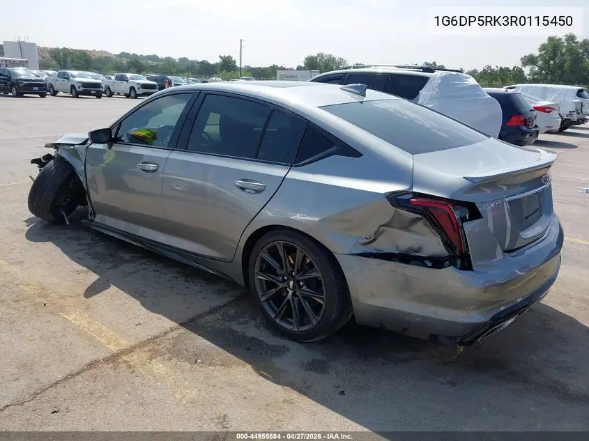 2024 Cadillac Ct5 Sport VIN: 1G6DP5RK3R0115450 Lot: 44955584