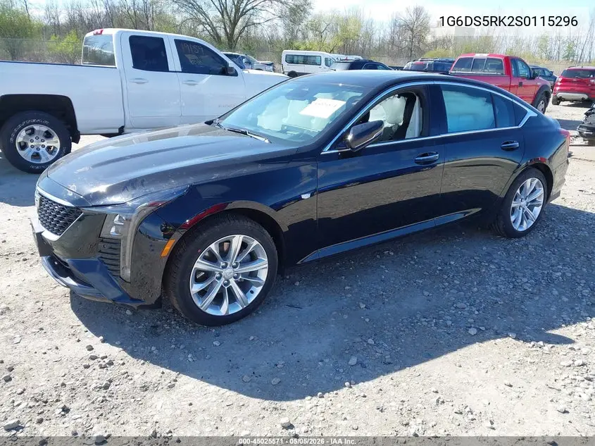 2025 Cadillac Ct5 Premium Luxury Rwd VIN: 1G6DS5RK2S0115296 Lot: 45025571