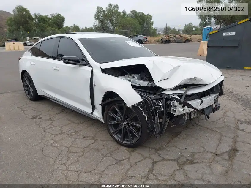 2025 Cadillac Ct5 Sport Rwd VIN: 1G6DP5RK2S0104302 Lot: 45121732