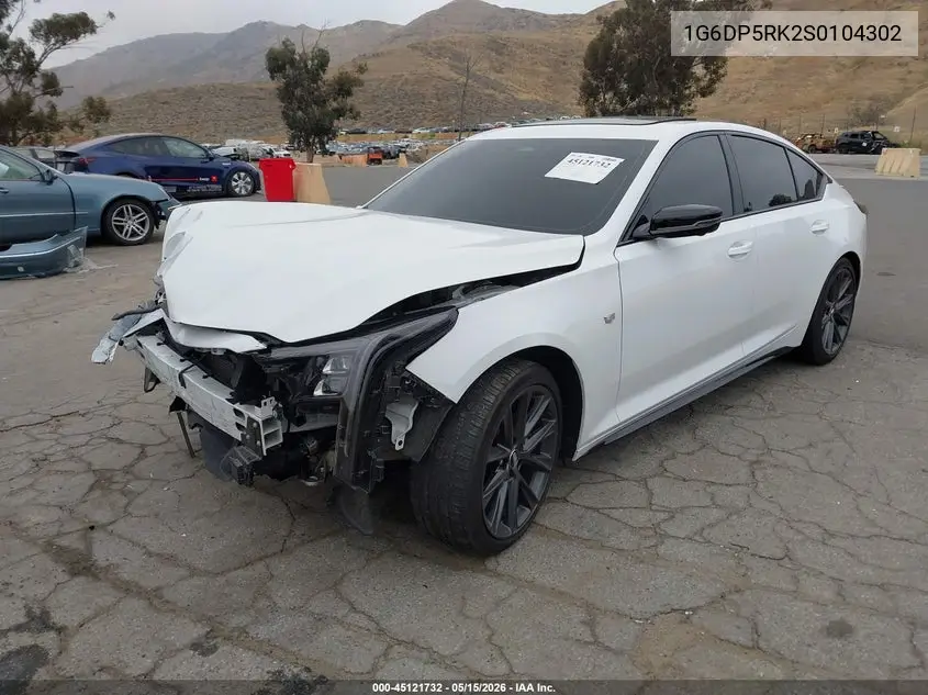 2025 Cadillac Ct5 Sport Rwd VIN: 1G6DP5RK2S0104302 Lot: 45121732