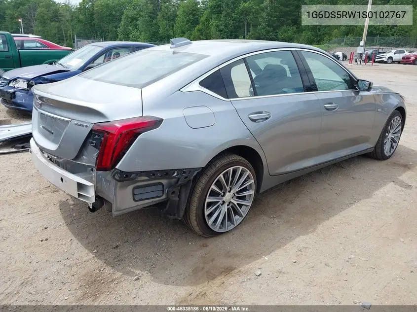 2025 Cadillac Ct5 Premium Luxury Rwd VIN: 1G6DS5RW1S0102767 Lot: 45335186