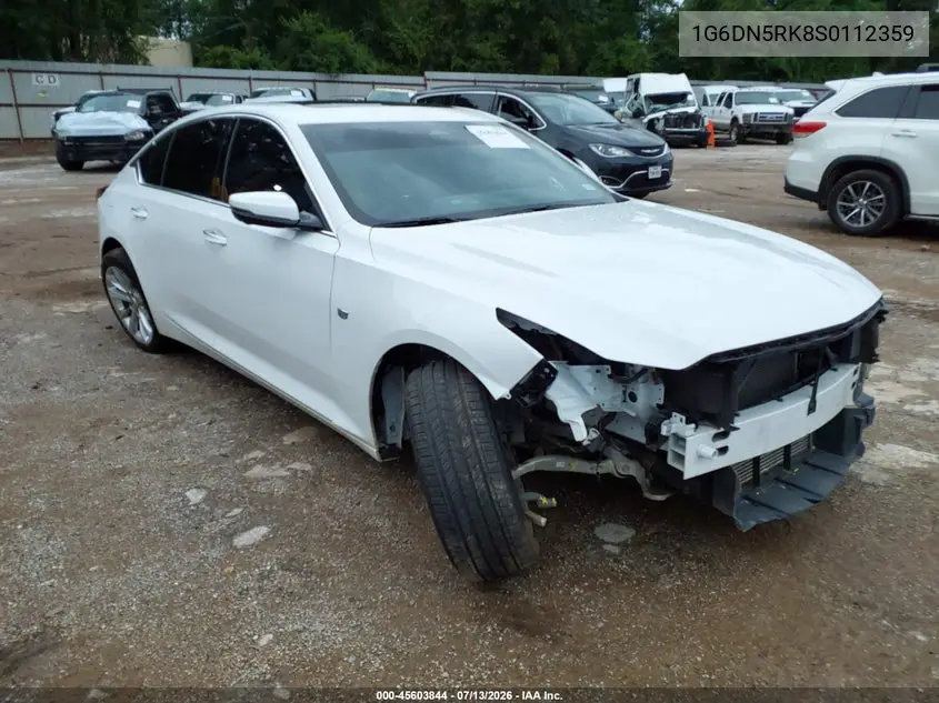 2025 Cadillac Ct5 Premium Luxury Rwd VIN: 1G6DN5RK8S0112359 Lot: 45603844