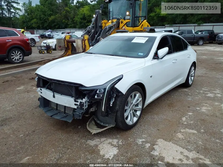 2025 Cadillac Ct5 Premium Luxury Rwd VIN: 1G6DN5RK8S0112359 Lot: 45603844