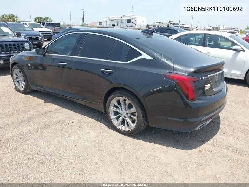 2026 Cadillac Ct5 Premium Luxury Rwd VIN: 1G6DN5RK1T0109692 Lot: 45453659