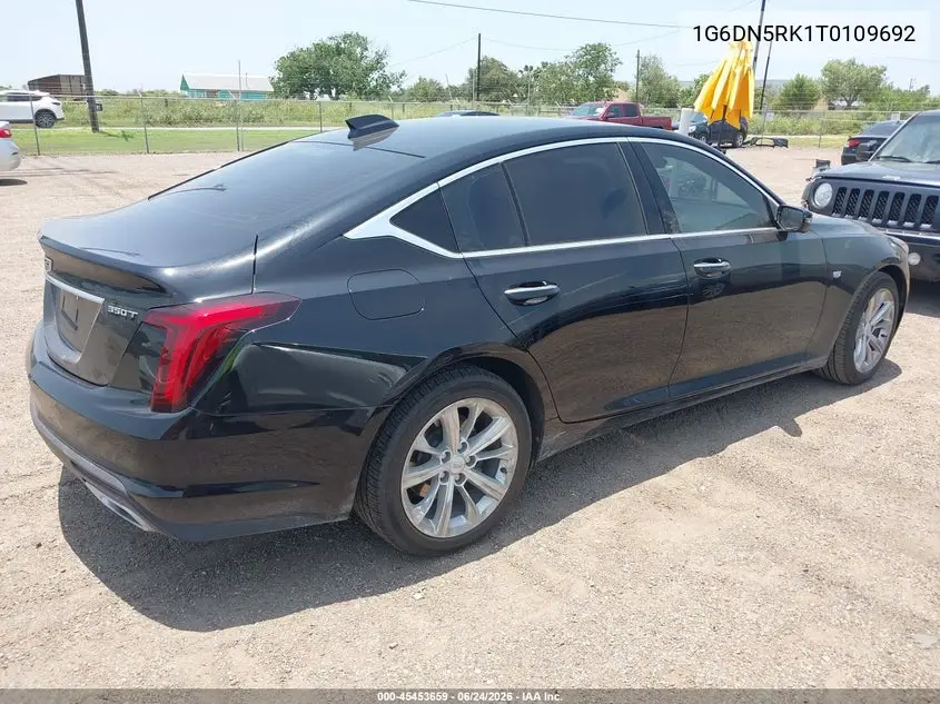 2026 Cadillac Ct5 Premium Luxury Rwd VIN: 1G6DN5RK1T0109692 Lot: 45453659