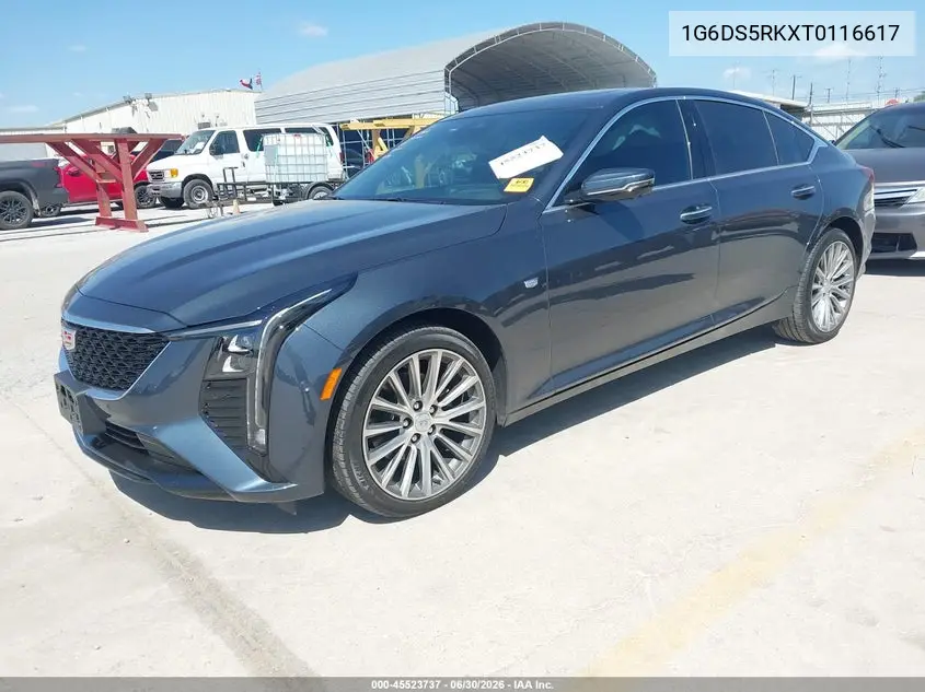 2026 Cadillac Ct5 Premium Luxury Rwd VIN: 1G6DS5RKXT0116617 Lot: 45523737