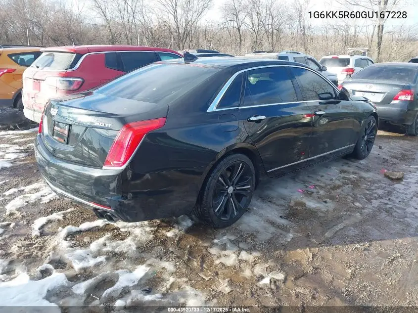 2016 Cadillac Ct6 Platinum VIN: 1G6KK5R60GU167228 Lot: 43920733