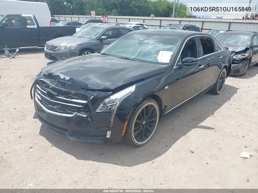 2016 Cadillac Ct6 Luxury VIN: 1G6KD5RS1GU165849 Lot: 45200700