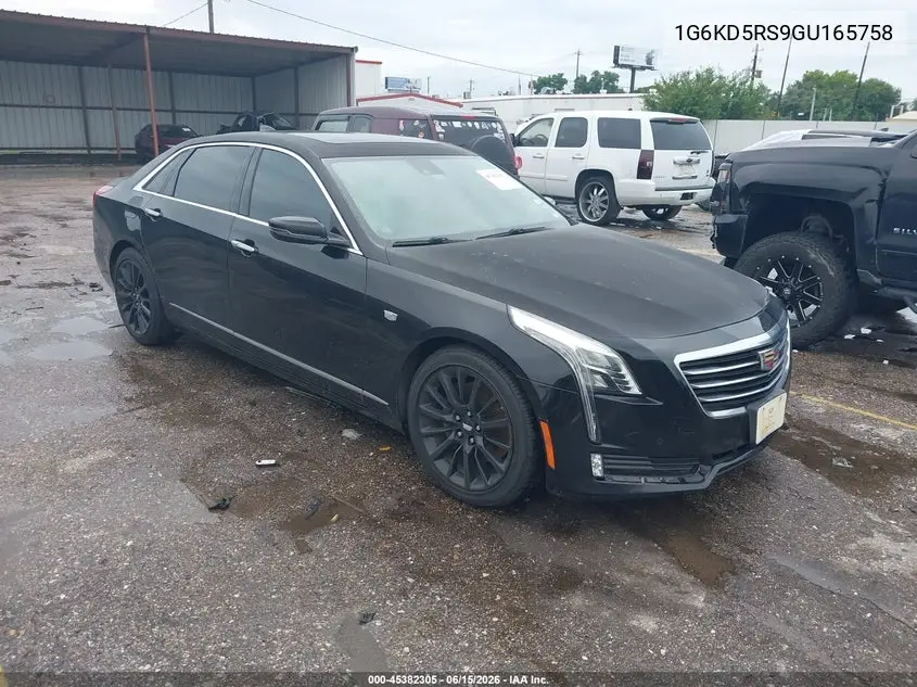 2016 Cadillac Ct6 Luxury VIN: 1G6KD5RS9GU165758 Lot: 45382305