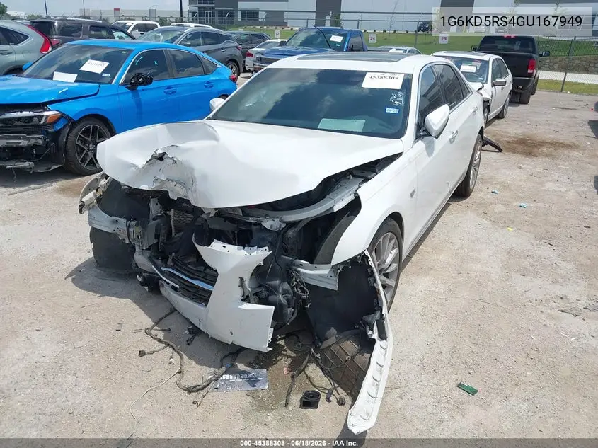 2016 Cadillac Ct6 Luxury VIN: 1G6KD5RS4GU167949 Lot: 45388308