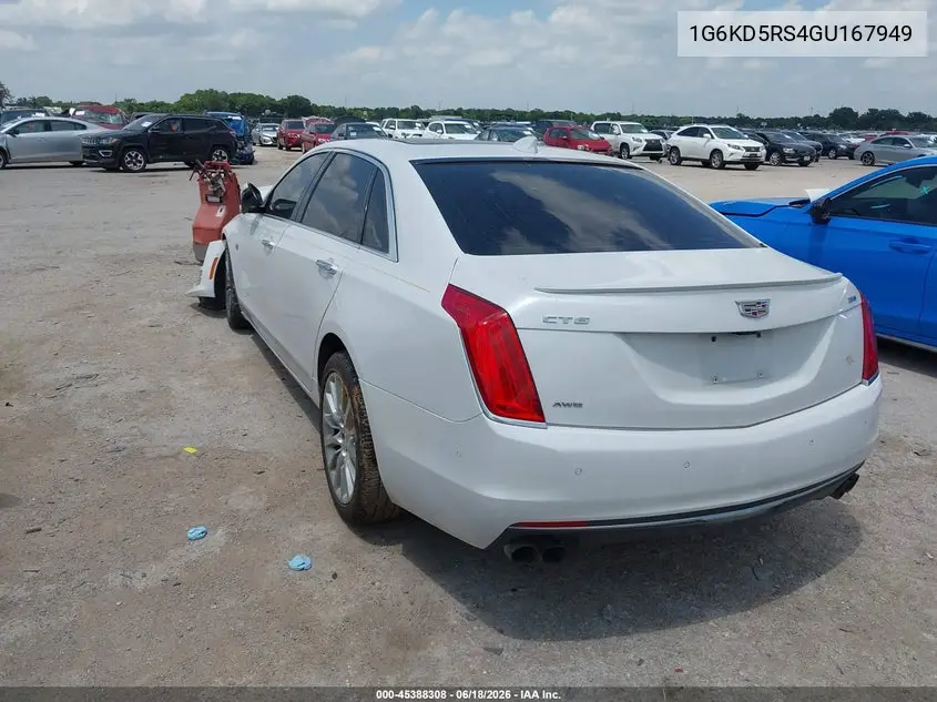 2016 Cadillac Ct6 Luxury VIN: 1G6KD5RS4GU167949 Lot: 45388308