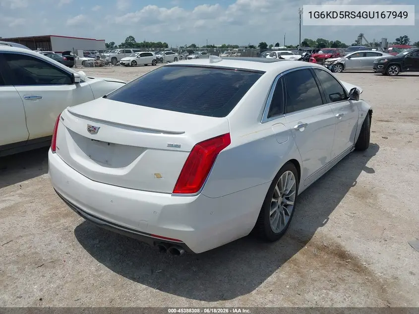 2016 Cadillac Ct6 Luxury VIN: 1G6KD5RS4GU167949 Lot: 45388308