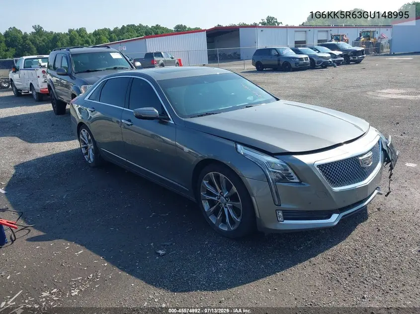 2016 Cadillac Ct6 Platinum VIN: 1G6KK5R63GU148995 Lot: 45574992