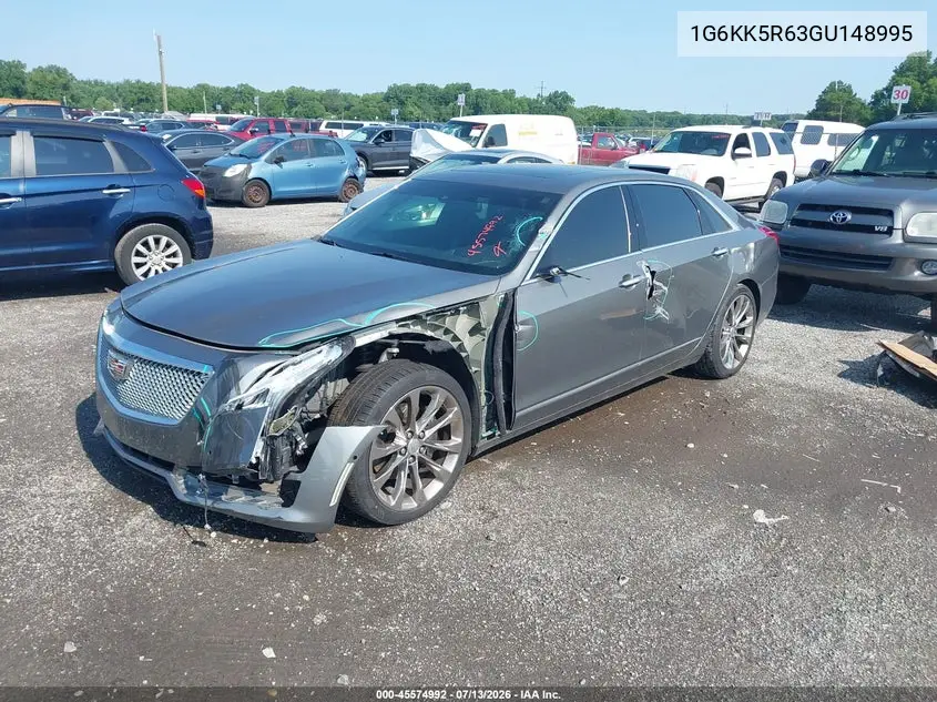 2016 Cadillac Ct6 Platinum VIN: 1G6KK5R63GU148995 Lot: 45574992