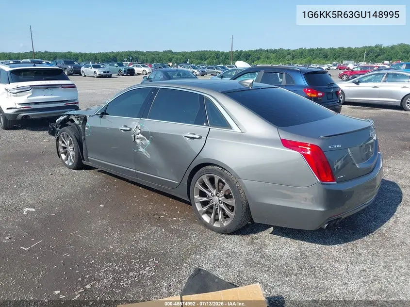 2016 Cadillac Ct6 Platinum VIN: 1G6KK5R63GU148995 Lot: 45574992