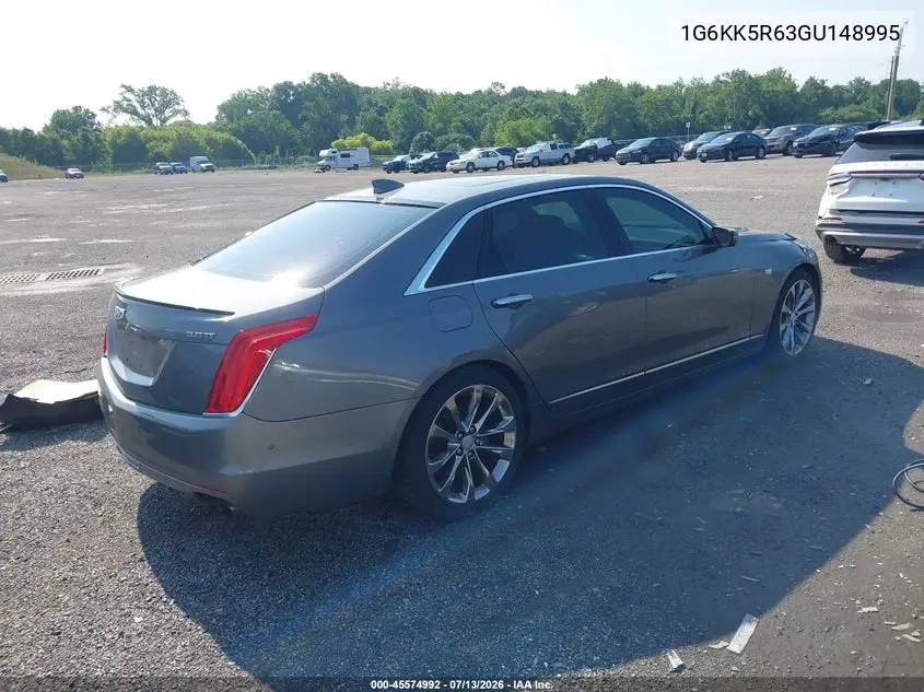 2016 Cadillac Ct6 Platinum VIN: 1G6KK5R63GU148995 Lot: 45574992