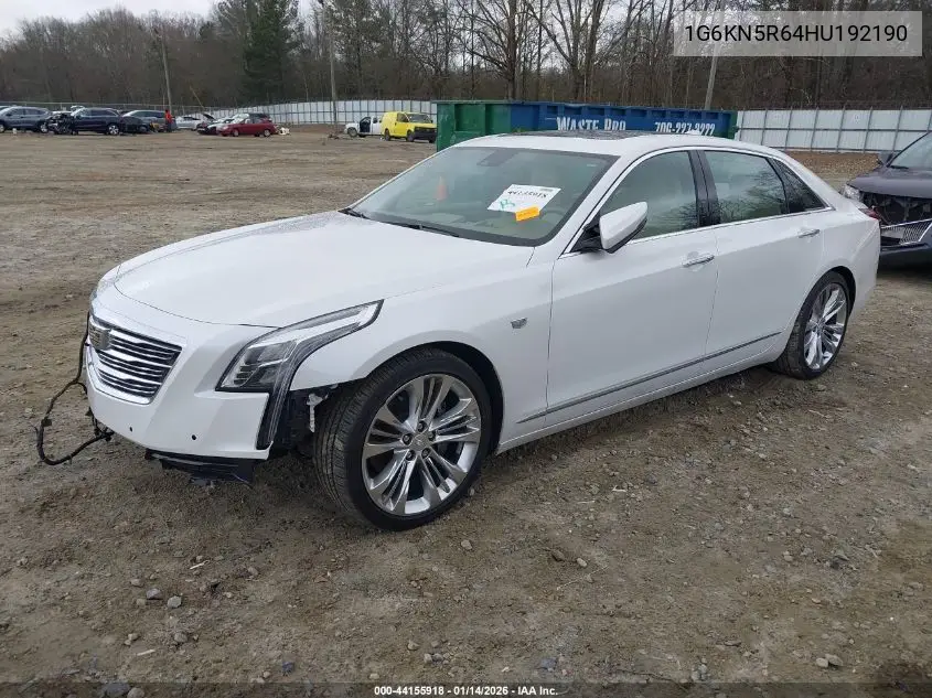 2017 Cadillac Ct6 Platinum VIN: 1G6KN5R64HU192190 Lot: 44155918