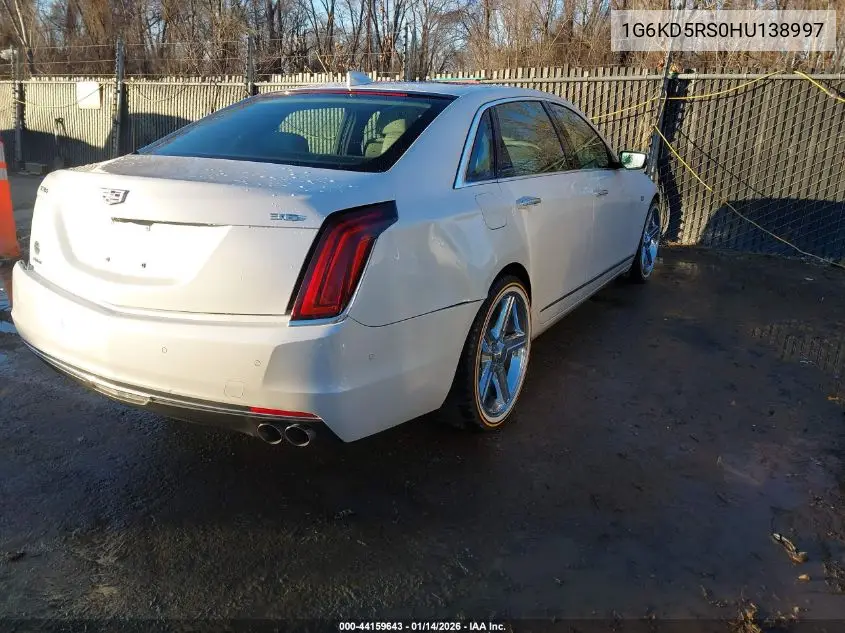 2017 Cadillac Ct6 Luxury VIN: 1G6KD5RS0HU138997 Lot: 44159643