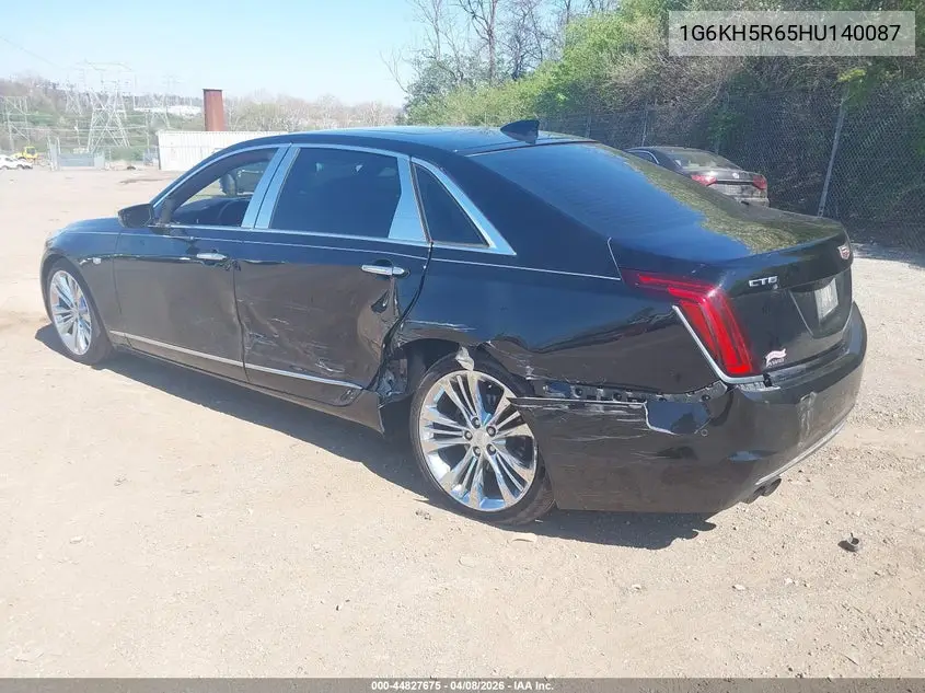 2017 Cadillac Ct6 Twin Turbo Premium Luxury VIN: 1G6KH5R65HU140087 Lot: 44827675