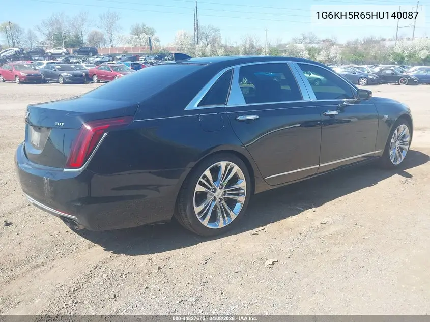 2017 Cadillac Ct6 Twin Turbo Premium Luxury VIN: 1G6KH5R65HU140087 Lot: 44827675