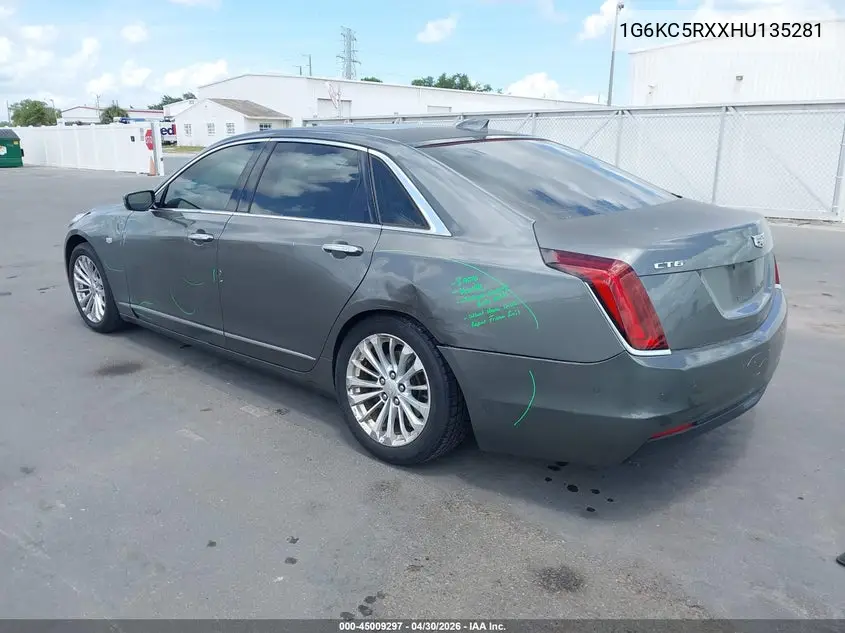 2017 Cadillac Ct6 Luxury VIN: 1G6KC5RXXHU135281 Lot: 45009297