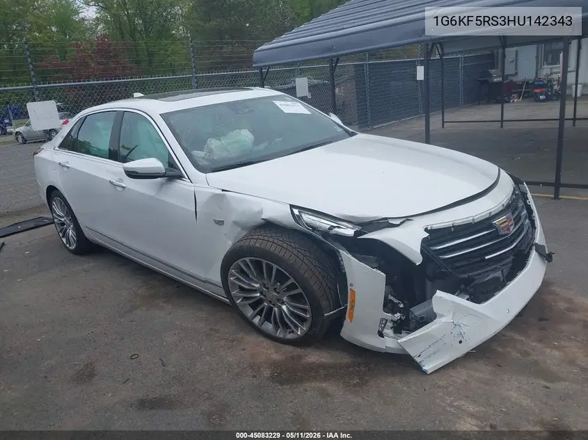 2017 Cadillac Ct6 Premium Luxury VIN: 1G6KF5RS3HU142343 Lot: 45083229