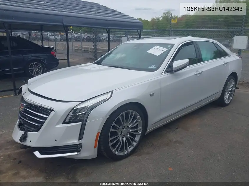 2017 Cadillac Ct6 Premium Luxury VIN: 1G6KF5RS3HU142343 Lot: 45083229