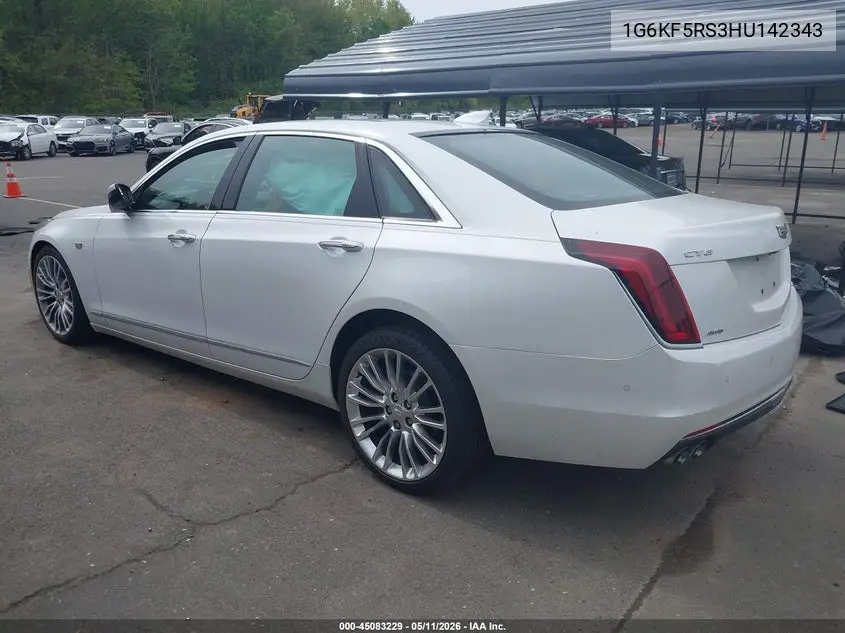 2017 Cadillac Ct6 Premium Luxury VIN: 1G6KF5RS3HU142343 Lot: 45083229