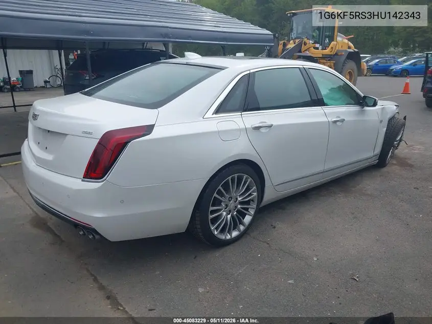 2017 Cadillac Ct6 Premium Luxury VIN: 1G6KF5RS3HU142343 Lot: 45083229