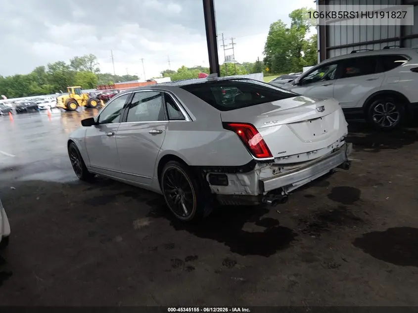2017 Cadillac Ct6 Standard VIN: 1G6KB5RS1HU191827 Lot: 45345155