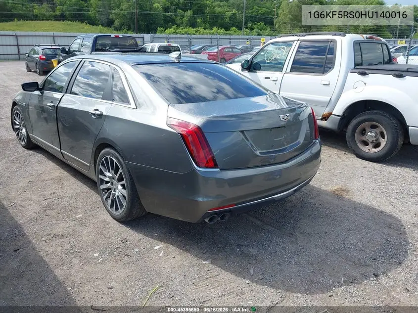 2017 Cadillac Ct6 Premium Luxury VIN: 1G6KF5RS0HU140016 Lot: 45395650