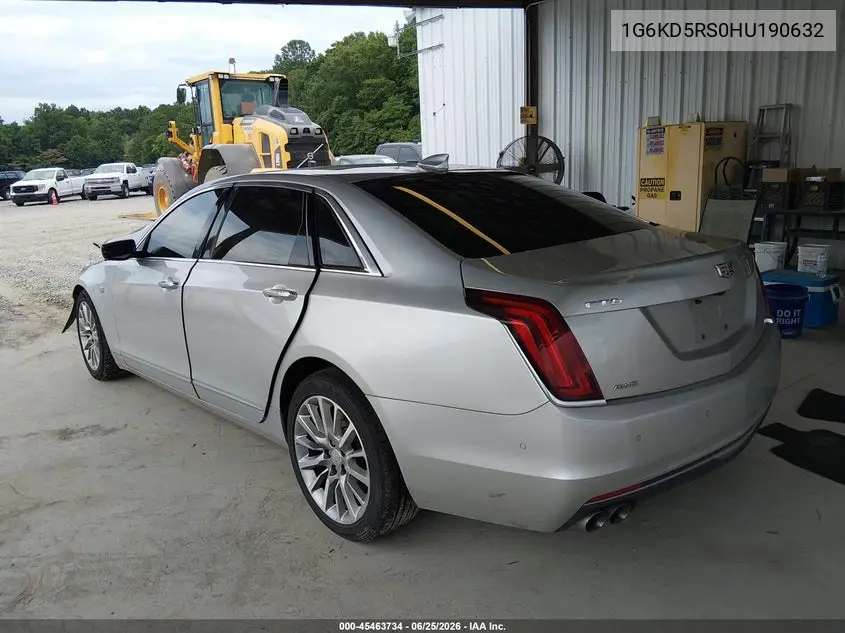 2017 Cadillac Ct6 Luxury VIN: 1G6KD5RS0HU190632 Lot: 45463734